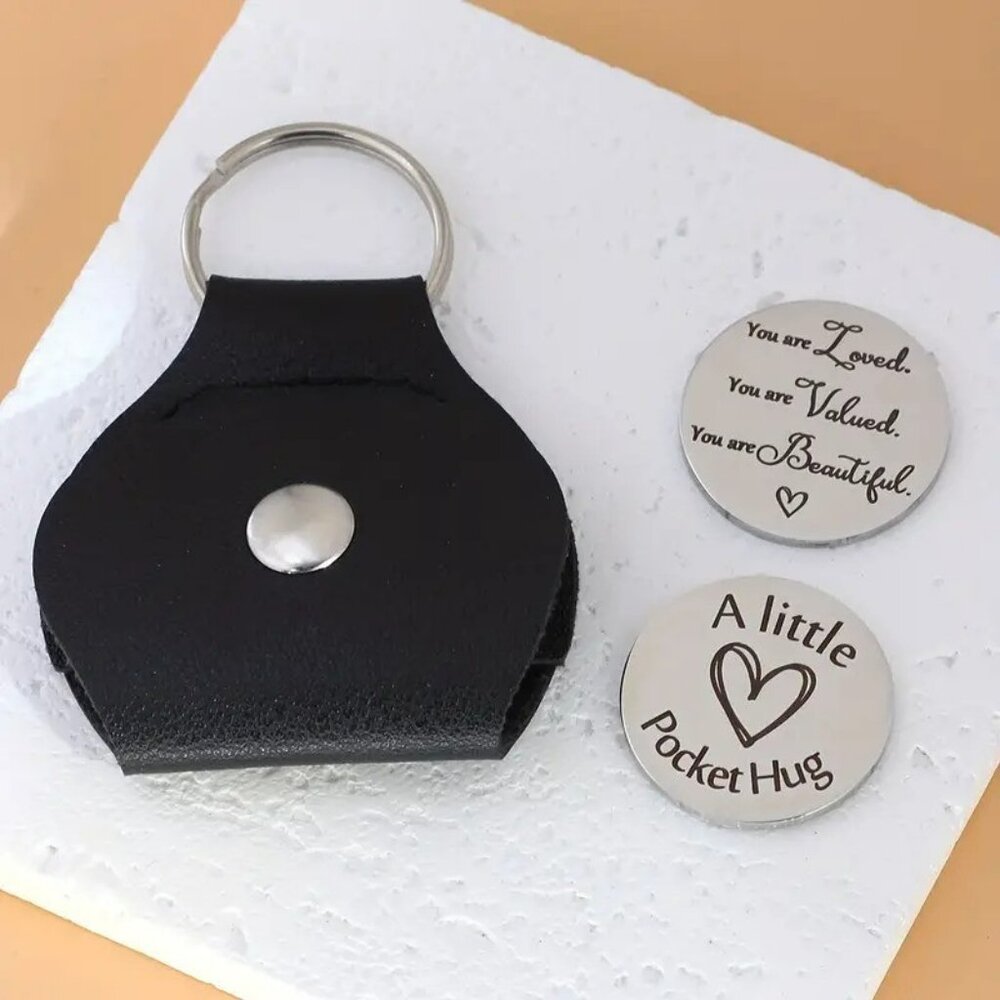 Pocket Hug Token Keyring "You Are Loved" Inspirational Gift